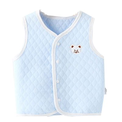 Baby Kids Boys Girls Vests Winter Cotton Warm Sleeveless Coat Padded aistcoat Toddler Outwear (Blue, 18-24 Months)