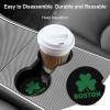 Boston Shamrock Wood Car Coasters for Cup Holders Drink Coaster Cup Mat Car Accessories for Women Men 2PCS view 4