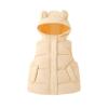 Toddler Girl Boys Vest Winter uffer Lightweight Bear Ears Hooded Vests Toddler Outwear Photoshoot (Yellow, 3-4 Years) view 1