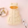 Toddler Girl Boys Vest Winter uffer Lightweight Bear Ears Hooded Vests Toddler Outwear Photoshoot (Yellow, 3-4 Years) view 2