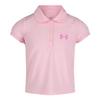 Under Armour Girls Short Sleeve Polo Collared Shirt, Chest Logo, Soft & Comfortable Fashion-t-Shirts, Pink Sugar, 2T US view 1