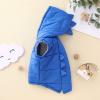 Baby Boys Girls Dinosaur Hooded Vest Winter uffer Lightweight Plaid Vests With Zip up Pockets 1-6 (Blue, 6-12 Months) view 2