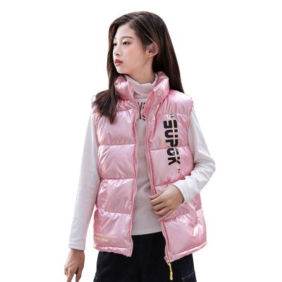 Toddler Girl Boys Vest Coat Winter Solid Lightweight Down Vests With Zip up Pockets 3-13 Years (Pink, 5-6 Years)