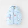 Baby Boys Girls Hooded Vest Cute Cartoon Winter uffer Lightweight Vests Cute Thick Soft Clothes 1-6 (Blue, 2-3 Years) view 2
