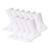 32 Degrees Women's 5 Pack Comfort Crew Socks | Anti-Odor | Arch Support | Active | Casual | Work, White, Medium view 1