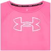 Under Armour Girls Core Rashguard, Long Sleeve Top, Logo Design, UPF 50 Rash Guard Shirt, Rebel Pink, 16 US view 2