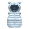 Toddler Girl Boys Vest Coat Winter uffer Lightweight Bear Ears HoodedVests Cute Thick Soft (Light Blue, 12-18 Months) view 1