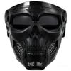 Airsoft Mask Paintball Mask Full Face Tactical Mask Suitable for ATV Motorcycle Cycling Skiing Halloween CS Game Cosplay Skull Mask (Black-Black Lens) view 1