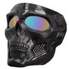 Airsoft Mask Paintball Mask Full Face Tactical Mask Suitable for ATV Motorcycle Cycling Skiing Halloween CS Game Cosplay Skull Mask (Black-Colorful Lens) view 1