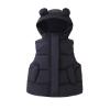 Toddler Girl Boys Vest Winter uffer Lightweight Bear Ears Hooded Vests Toddler Outwear (Black, 12-18 Months) view 1