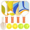 Pickleball Paddles Set of 4, Premium Wood with 4 Indoor & Outdoor Pickleball Balls and 1 Carry Bag, Pickleball Rackets with Ergonomic Cushion Grip for Beginner & Professional Gifts for Women Men Youth view 1