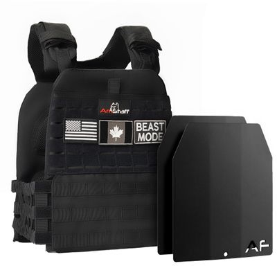 AmStaff Fitness Tactical Weighted Vest - Adjustable Weight Vests for Men & Women - Versatile Wearable Weighted Vest for Fitness Workouts, Strength and Endurance Training, Running, WO - (30lb)