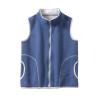 Toddler Kids Baby Girls Boys Winter Warm Thick Cotton Sleeveless Patchwork Vest Clothes Boy Coat (Dark Blue, 4-5 Years) view 1