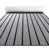 Fullfire EVA Foam Boat Flooring, Faux Teak Marine Boat Decking Sheet with Self-Adhesive Deck Carpet for Bass Boat Jon Boat Pontoon RV Kayak Floor 94" x 15" Grey with Black Lines view 1