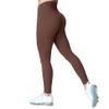 Aoxjox High Waisted Workout Leggings for Women Trinity Yoga Pants 26.5" (D Dark Brown, Small) view 1