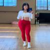 SUUKSESS Women Ribbed Seamless Leggings High Waisted Tummy Control Workout Yoga Pants (Red, XL) view 3
