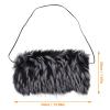VOSAREA Winter Faux Fur Hand Warmer Cushion Thickened Arm Warmer for Cold Weather Comfortable and Washable for Watching Tv Traveling Shopping view 2