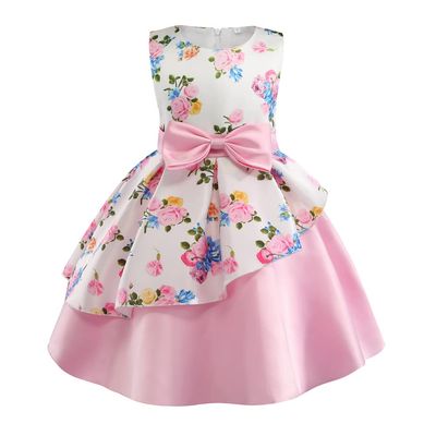 COMISARA Flower Girl Dress Little Kids Birthday Christmas Easter Prom Pageant Wedding Bridesmaid Party Performance Fancy Formal Princess Ball Gown Dresses Size 2T 3T Pink 100