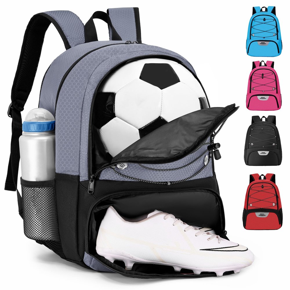 Hsmihair Youth Soccer Bag-Soccer Backpack & & Backpack for Football Volleyball Basketball with Ball Compartment and Separate Cleat Training Package