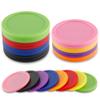 BQSPT 16 Pieces Air Hockey Pucks 2.5 Inch 64mm Replacement Pucks Air Hockey Tables Pucks for Game Tables Equipment Accessories(8 Thick 8 Thin) (red, Black, Blue, Green,Orange, Yellow, Purple, Pink) view 3