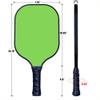 Personalized Pickle Ball Rackets Set of 2,Graphite Pickleballs Paddles with 4 Balls and Portable Bag,Pickleball Rackets 2 Pack with Photo or Text Neon Green view 2