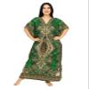 Women's Long Kaftan Dress Maxi Caftan Dress Gown Top Night (Green) view 1