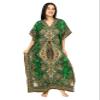 Women's Long Kaftan Dress Maxi Caftan Dress Gown Top Night (Green) view 3