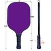 Personalized Pickle Ball Rackets Set of 2,Graphite Pickleballs Paddles with 4 Balls and Portable Bag,Pickleball Rackets 2 Pack with Photo or Text Purple view 2