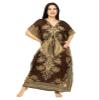 Women's Long Kaftan Dress Maxi Caftan Dress Gown Top Night (Brown) view 1