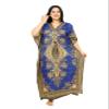 Women's Long Kaftan Dress Maxi Caftan Dress Gown Top Night Dress (Blue) view 3