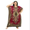Women's Long Kaftan Dress Maxi Caftan Dress Gown Top Night Dress (Pink) view 1