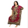 Women's Long Kaftan Dress Maxi Caftan Dress Gown Top Night Dress (Pink) view 4