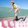 WayEee Kids Bike Helmet Set Skateboard Knee Pads, 7PCS Protective Gear Adjustable for Girls Boys 3-10 Age Elbow Pads Wrist Guards for Outdoor Sports Cycling Bike Roller Skating Scooter, Youth, Pink view 2