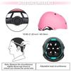 WayEee Kids Bike Helmet Set Skateboard Knee Pads, 7PCS Protective Gear Adjustable for Girls Boys 3-10 Age Elbow Pads Wrist Guards for Outdoor Sports Cycling Bike Roller Skating Scooter, Youth, Pink view 4