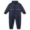 Hularka Men's One Piece Lightweight Rain Suit Waterproof Windproof Rainwear Reflective Strip Jumpsuit Navy Blue 4X-Large view 4