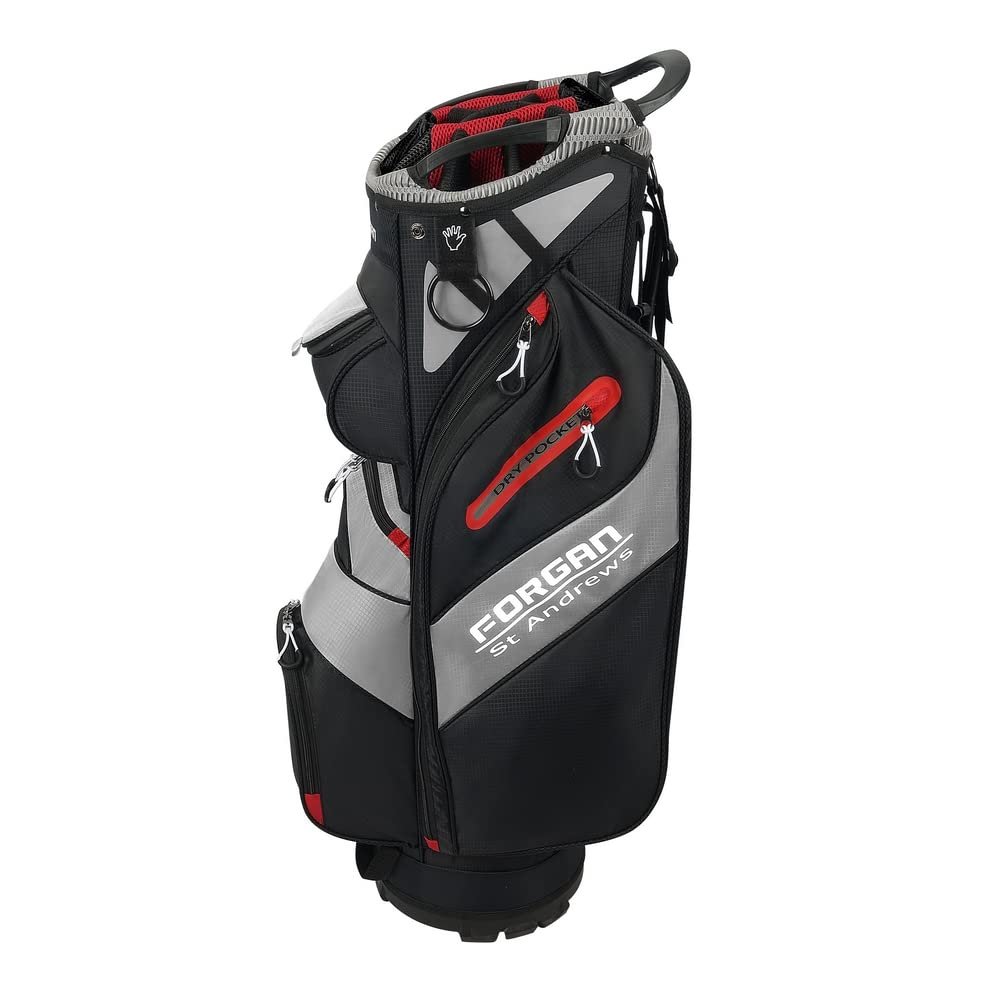 Forgan of St Andrews F-Series Deluxe Cart/Trolley Bag, Black/Red