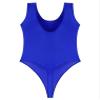 LiiYii Men's Oil Shiny Bodysuit Tank Vest Tops One Piece Shapewear High Elastic Tights Slim Leotard Blue X-Large view 4