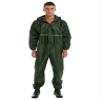 Hularka Men's One Piece Lightweight Rain Suit Waterproof Windproof Rainwear Reflective Strip Jumpsuit Dark Green 4X-Large view 1