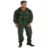 Hularka Men's One Piece Lightweight Rain Suit Waterproof Windproof Rainwear Reflective Strip Jumpsuit Dark Green 4X-Large view 2