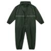 Hularka Men's One Piece Lightweight Rain Suit Waterproof Windproof Rainwear Reflective Strip Jumpsuit Dark Green 4X-Large view 4