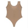 LiiYii Men's Oil Shiny Bodysuit Tank Vest Tops One Piece Shapewear High Elastic Tights Slim Leotard Coffee X-Large view 3