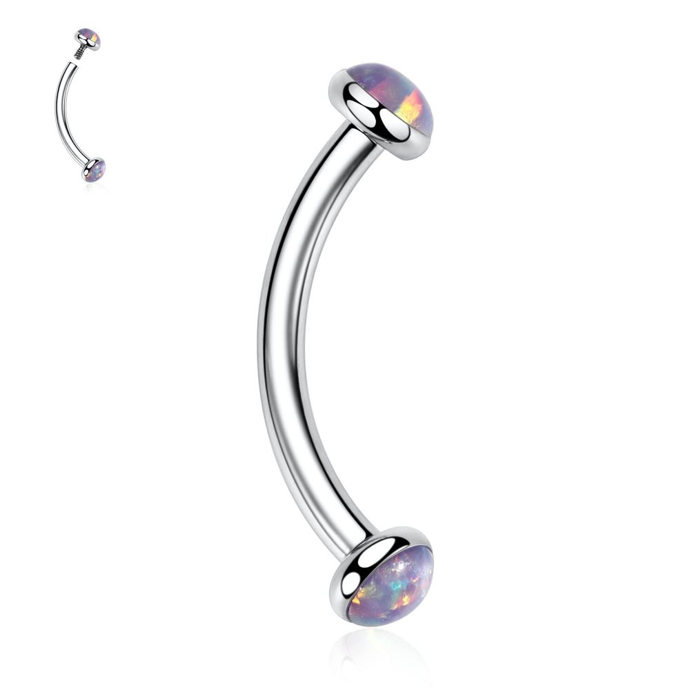 Belly Button Ring Eyebrow Jewelry Cartilage Piercing Jewelry 16G 8mm Silver
