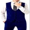 Zeattall Men's Vest Velvet V-Neck Formal Suit Vests Groom Vest Slim Fit Wedding Waistcoat(Coffee,XL) view 3
