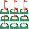 Sotiff 9 Pack Golf Putting Cup and Flag Plastic Golf Hole Training Aids Training Putters for Indoor Outdoor Men Women Office Backyard Garage Accessories(Red) view 1