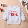 Kayotuas Toddler Valentines Day Shirt for Boys Girls Cute Letter Print Long Sleeve Top Crewneck Sweatshirt Fall Winter Clothes (Lover Boy Grey,6-12 Months) view 2