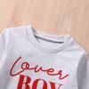 Kayotuas Toddler Valentines Day Shirt for Boys Girls Cute Letter Print Long Sleeve Top Crewneck Sweatshirt Fall Winter Clothes (Lover Boy Grey,6-12 Months) view 4