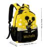 WOWPersonalTailor Cheers Yellow Black Cheerleaders Waterproof Casual Daypack for Hiking Sports view 4