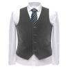Zeattall Men's Vest Velvet V-Neck Formal Suit Vests Groom Vest Slim Fit Wedding Waistcoat(Grey,3XL) view 1