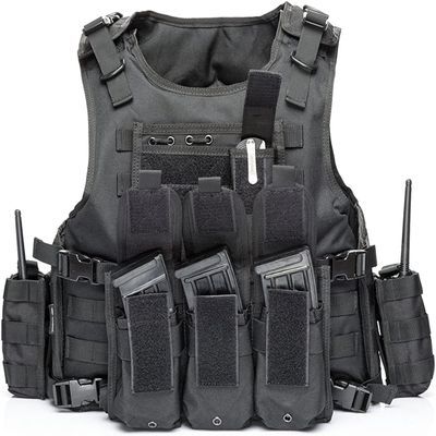 BOMTURN Tactical Airsoft Vest Upgrade Adjustable Modular Paintball Vest Outdoor Fit Adult