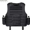 BOMTURN Tactical Airsoft Vest Upgrade Adjustable Modular Paintball Vest Outdoor Fit Adult view 2